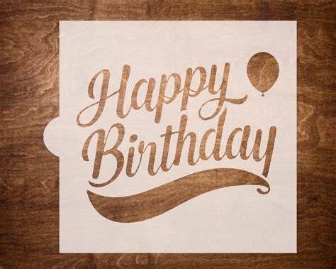 Printable Happy Birthday Stencil For Cake